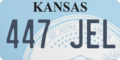 KS license plate 447JEL