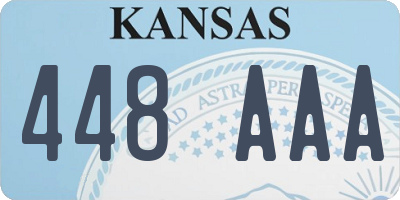 KS license plate 448AAA