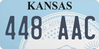 KS license plate 448AAC