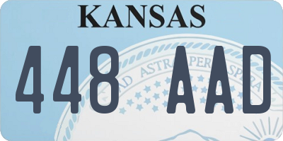 KS license plate 448AAD