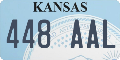 KS license plate 448AAL