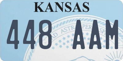 KS license plate 448AAM