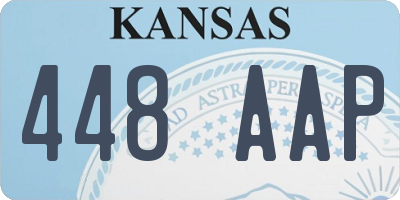 KS license plate 448AAP
