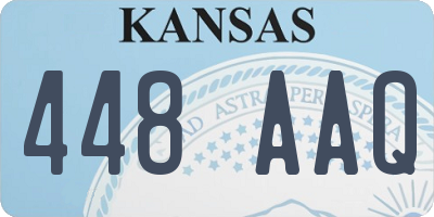 KS license plate 448AAQ