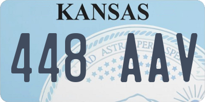 KS license plate 448AAV