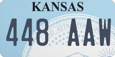 KS license plate 448AAW