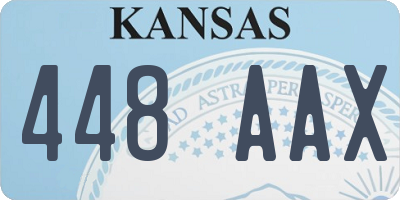 KS license plate 448AAX