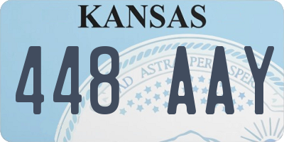 KS license plate 448AAY