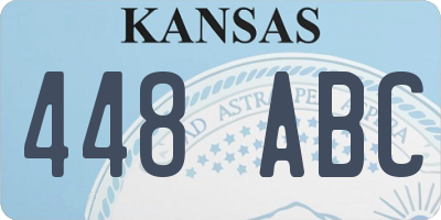 KS license plate 448ABC