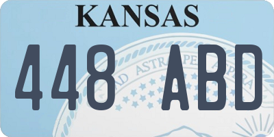 KS license plate 448ABD