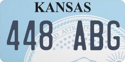 KS license plate 448ABG