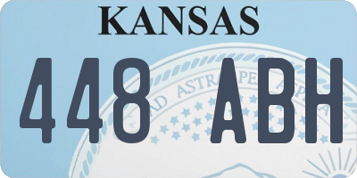 KS license plate 448ABH