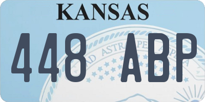 KS license plate 448ABP