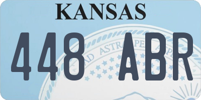 KS license plate 448ABR