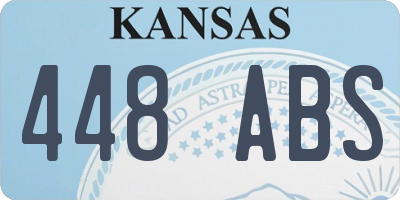 KS license plate 448ABS