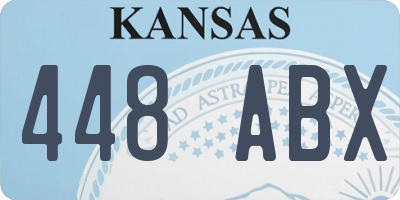 KS license plate 448ABX
