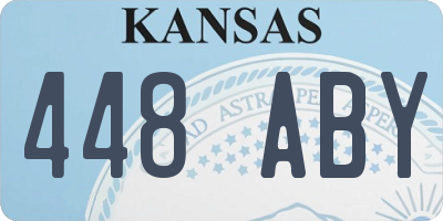 KS license plate 448ABY