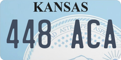 KS license plate 448ACA