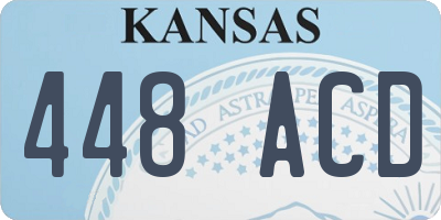 KS license plate 448ACD