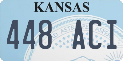KS license plate 448ACI