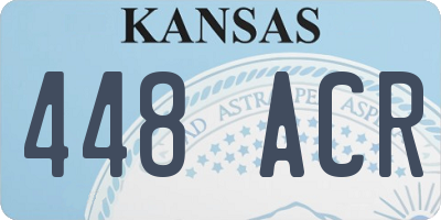 KS license plate 448ACR