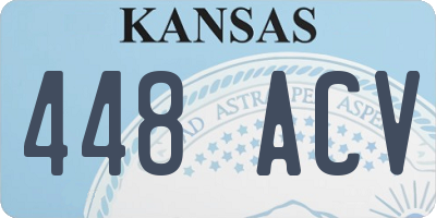 KS license plate 448ACV