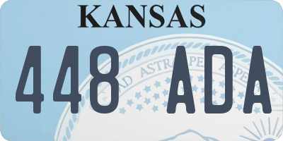KS license plate 448ADA