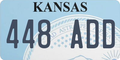 KS license plate 448ADD