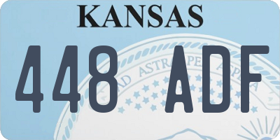KS license plate 448ADF