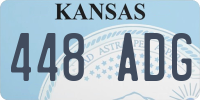 KS license plate 448ADG
