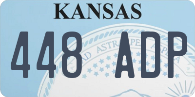 KS license plate 448ADP