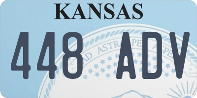 KS license plate 448ADV