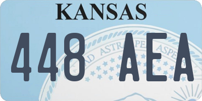 KS license plate 448AEA