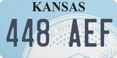 KS license plate 448AEF