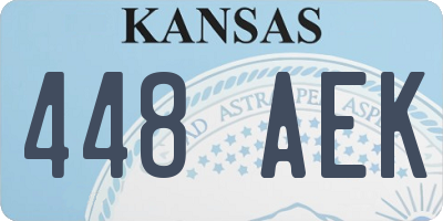 KS license plate 448AEK