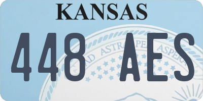 KS license plate 448AES