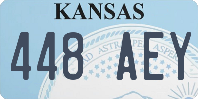 KS license plate 448AEY