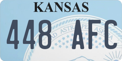 KS license plate 448AFC