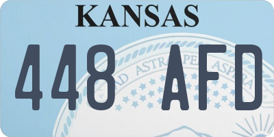 KS license plate 448AFD