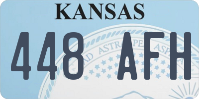 KS license plate 448AFH