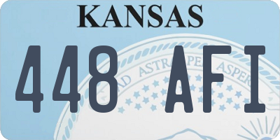 KS license plate 448AFI