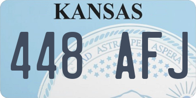 KS license plate 448AFJ