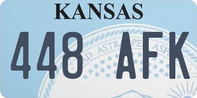 KS license plate 448AFK