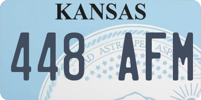 KS license plate 448AFM