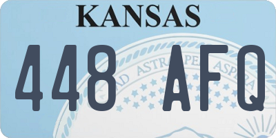 KS license plate 448AFQ