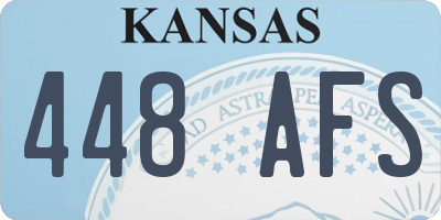 KS license plate 448AFS