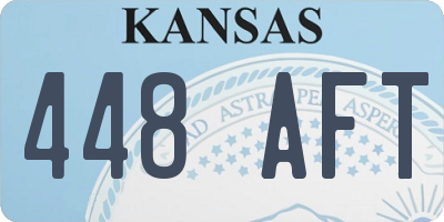 KS license plate 448AFT