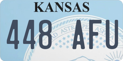 KS license plate 448AFU