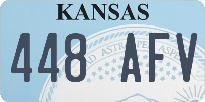 KS license plate 448AFV