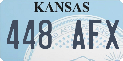 KS license plate 448AFX